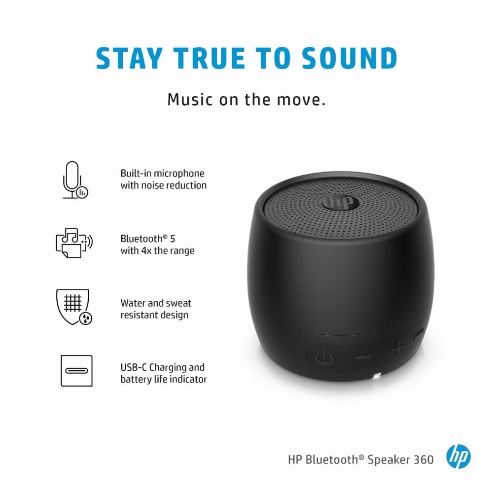 HP SPEAKER BLACK BLUETOOTH 360